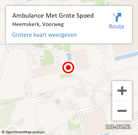 Locatie op kaart van de 112 melding: Ambulance Met Grote Spoed Naar Heemskerk, Voorweg op 13 juni 2024 14:19