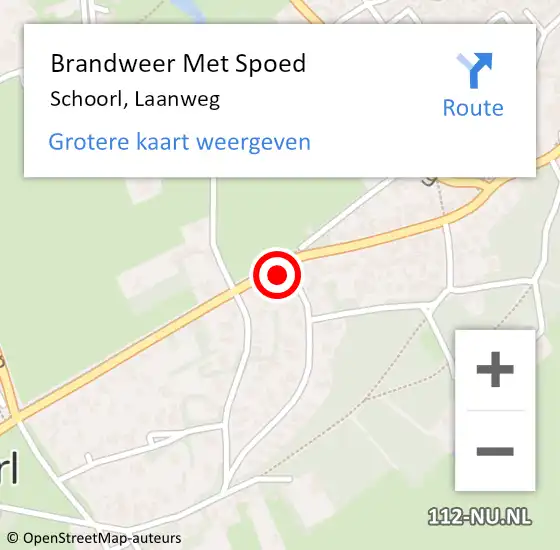 Locatie op kaart van de 112 melding: Brandweer Met Spoed Naar Schoorl, Laanweg op 13 juni 2024 16:33