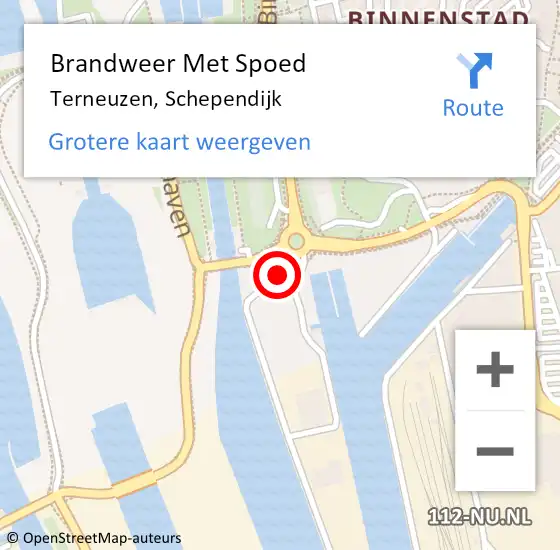 Locatie op kaart van de 112 melding: Brandweer Met Spoed Naar Terneuzen, Schependijk op 13 juni 2024 19:47