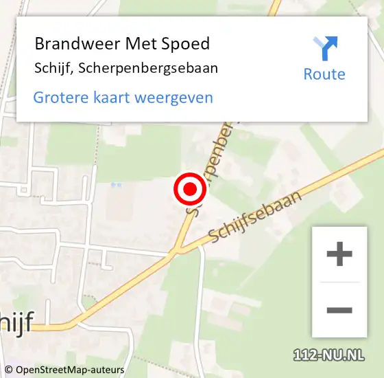 Locatie op kaart van de 112 melding: Brandweer Met Spoed Naar Schijf, Scherpenbergsebaan op 13 juni 2024 21:11