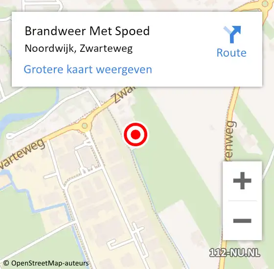 Locatie op kaart van de 112 melding: Brandweer Met Spoed Naar Noordwijk, Zwarteweg op 13 juni 2024 22:05