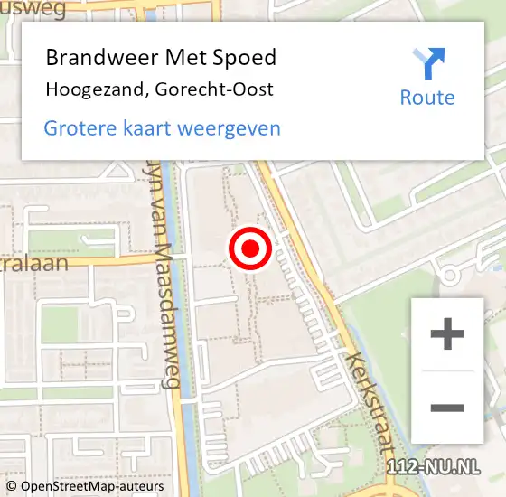 Locatie op kaart van de 112 melding: Brandweer Met Spoed Naar Hoogezand, Gorecht-Oost op 14 juni 2024 00:06