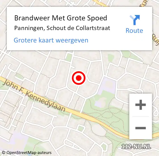 Locatie op kaart van de 112 melding: Brandweer Met Grote Spoed Naar Panningen, Schout de Collartstraat op 14 juni 2024 02:35