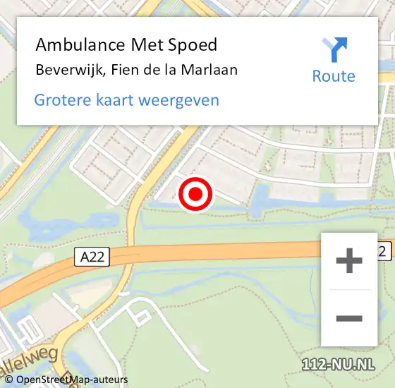 Locatie op kaart van de 112 melding: Ambulance Met Spoed Naar Beverwijk, Fien de la Marlaan op 14 juni 2024 08:36