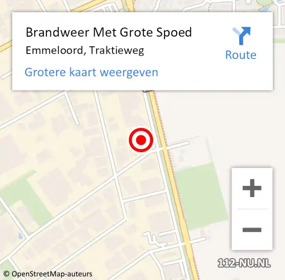 Locatie op kaart van de 112 melding: Brandweer Met Grote Spoed Naar Emmeloord, Traktieweg op 14 juni 2024 08:39