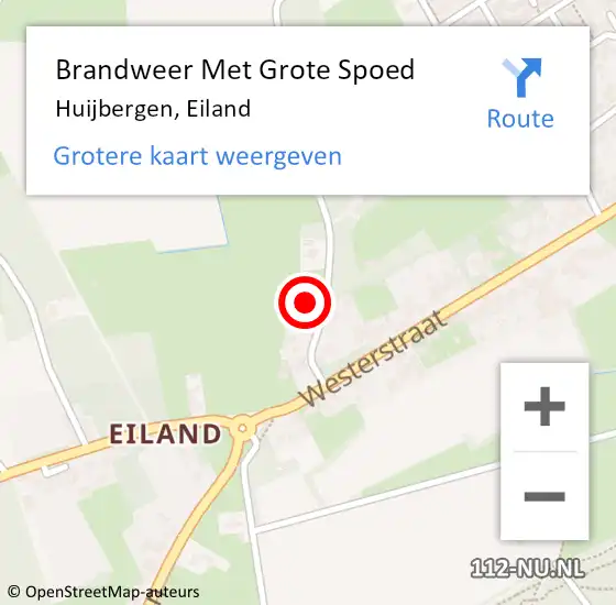 Locatie op kaart van de 112 melding: Brandweer Met Grote Spoed Naar Huijbergen, Eiland op 14 juni 2024 11:51