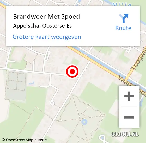 Locatie op kaart van de 112 melding: Brandweer Met Spoed Naar Appelscha, Oosterse Es op 9 september 2013 20:20