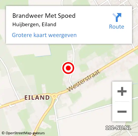 Locatie op kaart van de 112 melding: Brandweer Met Spoed Naar Huijbergen, Eiland op 14 juni 2024 13:30