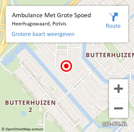 Locatie op kaart van de 112 melding: Ambulance Met Grote Spoed Naar Heerhugowaard, Potvis op 14 juni 2024 14:19