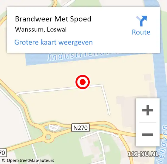 Locatie op kaart van de 112 melding: Brandweer Met Spoed Naar Wanssum, Loswal op 14 juni 2024 14:58