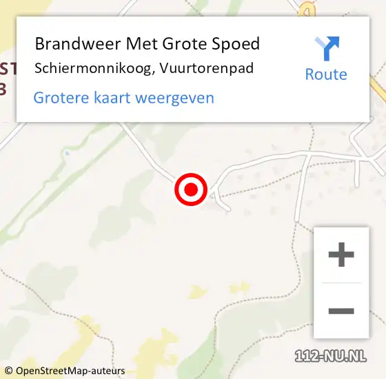 Locatie op kaart van de 112 melding: Brandweer Met Grote Spoed Naar Schiermonnikoog, Vuurtorenpad op 9 oktober 2014 13:44