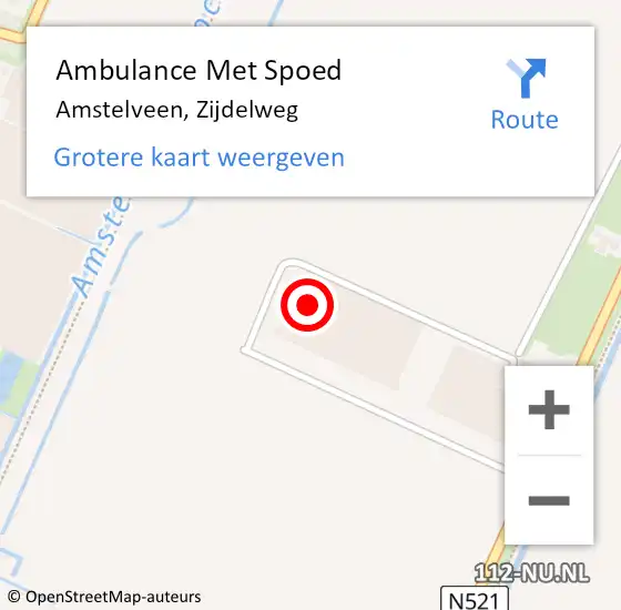 Locatie op kaart van de 112 melding: Ambulance Met Spoed Naar Amstelveen, Zijdelweg op 14 juni 2024 23:17