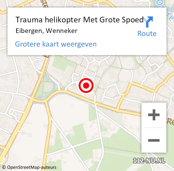Locatie op kaart van de 112 melding: Trauma helikopter Met Grote Spoed Naar Eibergen, Wenneker op 15 juni 2024 06:22