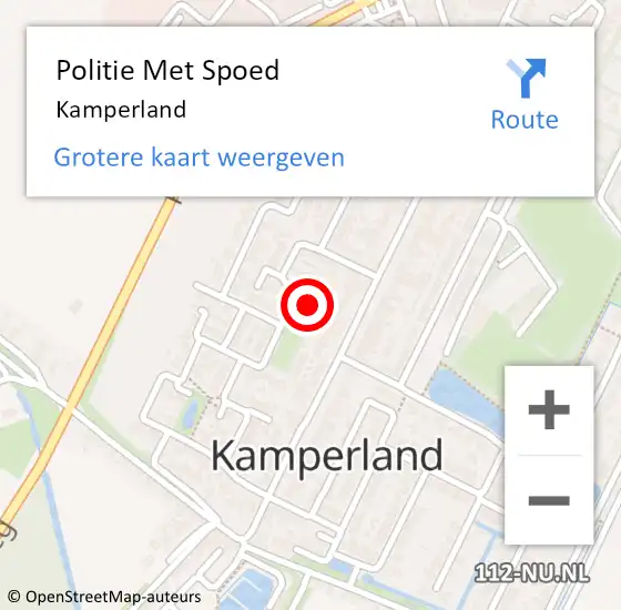 Locatie op kaart van de 112 melding: Politie Met Spoed Naar Kamperland op 15 juni 2024 10:52