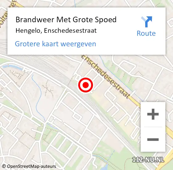 Locatie op kaart van de 112 melding: Brandweer Met Grote Spoed Naar Hengelo, Enschedesestraat op 15 juni 2024 11:28