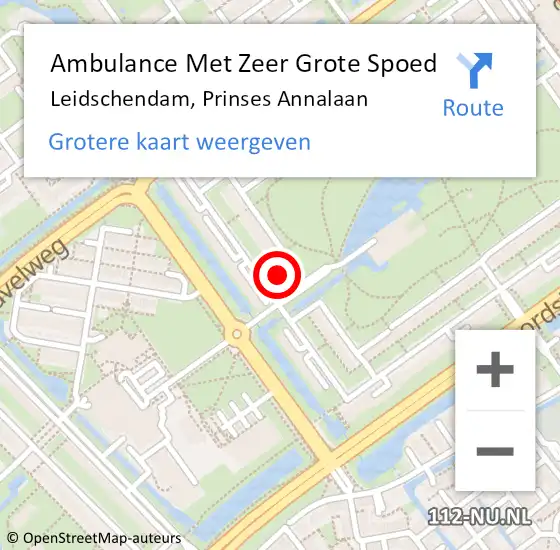 Locatie op kaart van de 112 melding: Ambulance Met Zeer Grote Spoed Naar Leidschendam, Prinses Annalaan op 15 juni 2024 13:53