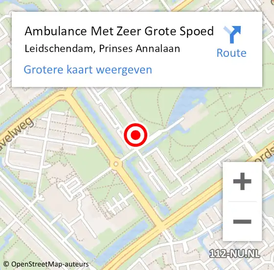 Locatie op kaart van de 112 melding: Ambulance Met Zeer Grote Spoed Naar Leidschendam, Prinses Annalaan op 15 juni 2024 13:54