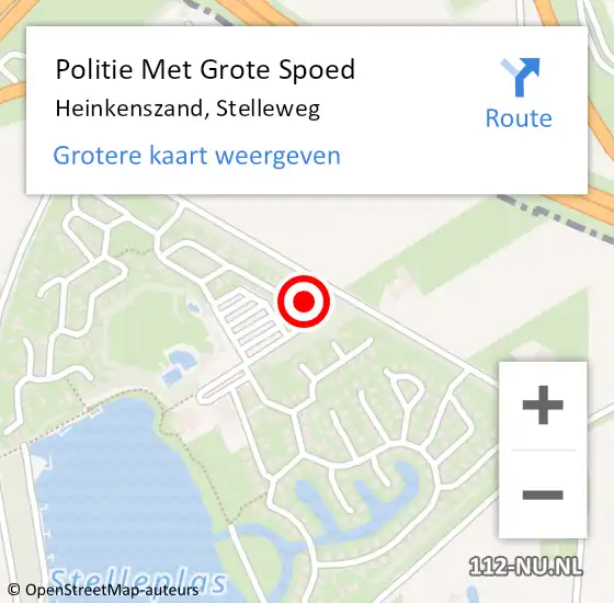 Locatie op kaart van de 112 melding: Politie Met Grote Spoed Naar Heinkenszand, Stelleweg op 15 juni 2024 14:53