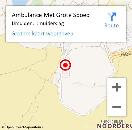 Locatie op kaart van de 112 melding: Ambulance Met Grote Spoed Naar IJmuiden, IJmuiderslag op 15 juni 2024 19:14