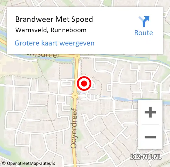Locatie op kaart van de 112 melding: Brandweer Met Spoed Naar Warnsveld, Runneboom op 15 juni 2024 19:34