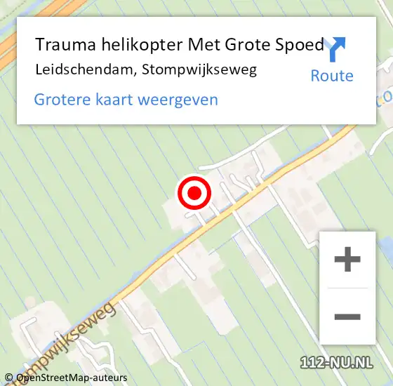 Locatie op kaart van de 112 melding: Trauma helikopter Met Grote Spoed Naar Leidschendam, Stompwijkseweg op 15 juni 2024 19:41