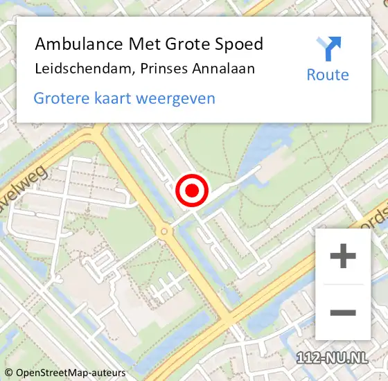 Locatie op kaart van de 112 melding: Ambulance Met Grote Spoed Naar Leidschendam, Prinses Annalaan op 15 juni 2024 19:51