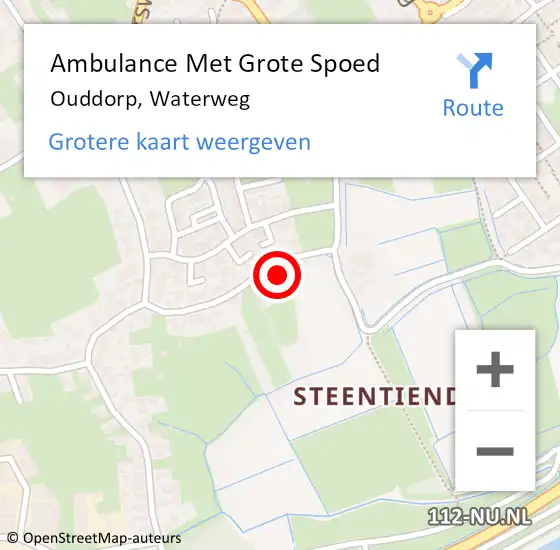 Locatie op kaart van de 112 melding: Ambulance Met Grote Spoed Naar Ouddorp, Waterweg op 15 juni 2024 21:48