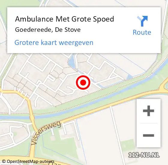 Locatie op kaart van de 112 melding: Ambulance Met Grote Spoed Naar Goedereede, De Stove op 16 juni 2024 00:18