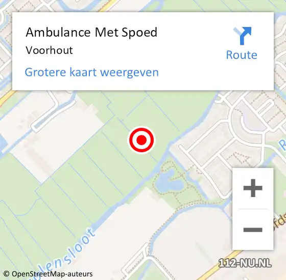 Locatie op kaart van de 112 melding: Ambulance Met Spoed Naar Voorhout op 16 juni 2024 13:57