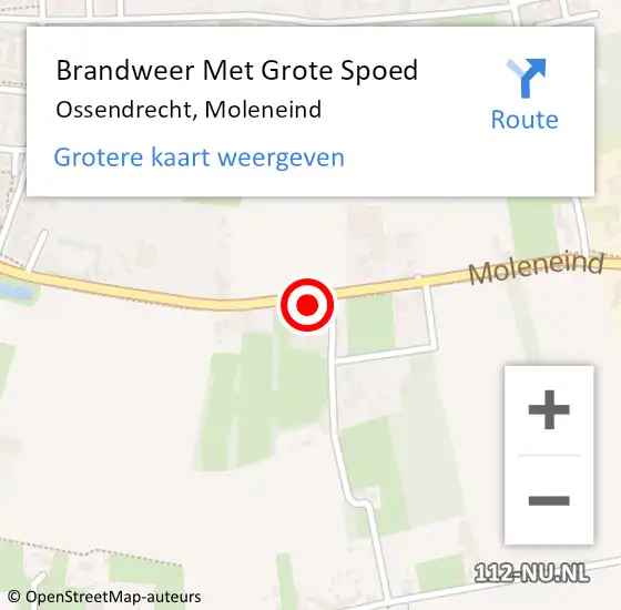 Locatie op kaart van de 112 melding: Brandweer Met Grote Spoed Naar Ossendrecht, Moleneind op 16 juni 2024 15:35
