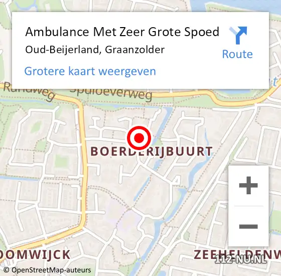 Locatie op kaart van de 112 melding: Ambulance Met Zeer Grote Spoed Naar Oud-Beijerland, Graanzolder op 16 juni 2024 15:57