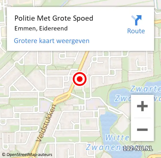 Locatie op kaart van de 112 melding: Politie Met Grote Spoed Naar Emmen, Eidereend op 16 juni 2024 17:13