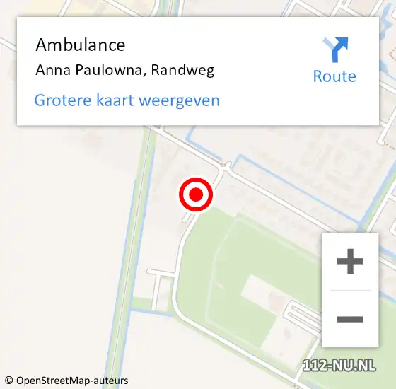 Locatie op kaart van de 112 melding: Ambulance Anna Paulowna, Randweg op 16 juni 2024 19:15