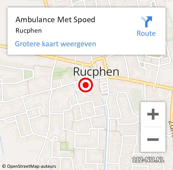 Locatie op kaart van de 112 melding: Ambulance Met Spoed Naar Rucphen op 16 juni 2024 21:31