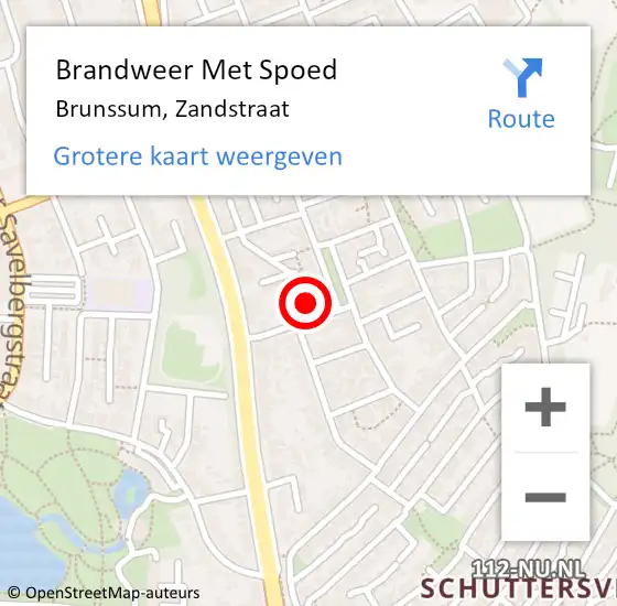 Locatie op kaart van de 112 melding: Brandweer Met Spoed Naar Brunssum, Zandstraat op 16 juni 2024 21:43