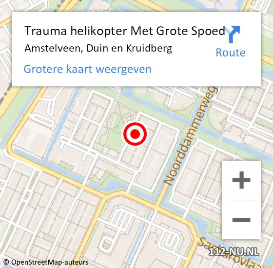 Locatie op kaart van de 112 melding: Trauma helikopter Met Grote Spoed Naar Amstelveen, Duin en Kruidberg op 16 juni 2024 23:23