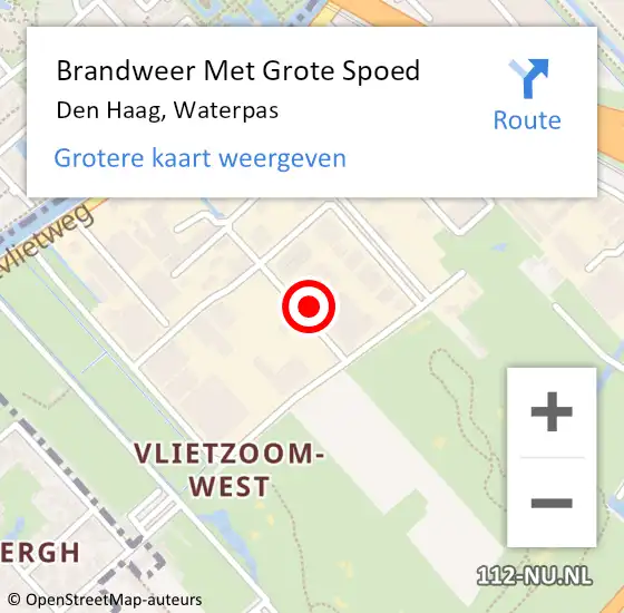 Locatie op kaart van de 112 melding: Brandweer Met Grote Spoed Naar Den Haag, Waterpas op 17 juni 2024 00:51