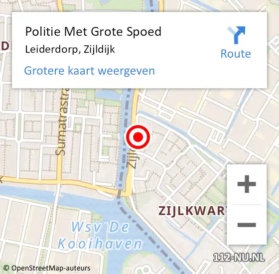 Locatie op kaart van de 112 melding: Politie Met Grote Spoed Naar Leiderdorp, Zijldijk op 17 juni 2024 02:19