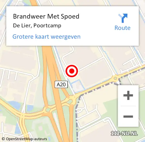 Locatie op kaart van de 112 melding: Brandweer Met Spoed Naar De Lier, Poortcamp op 17 juni 2024 07:15