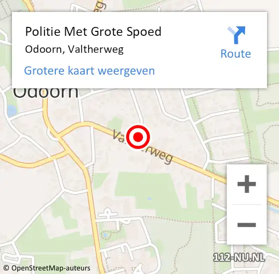 Locatie op kaart van de 112 melding: Politie Met Grote Spoed Naar Odoorn, Valtherweg op 17 juni 2024 07:55