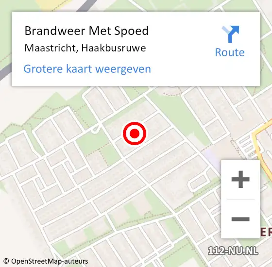 Locatie op kaart van de 112 melding: Brandweer Met Spoed Naar Maastricht, Haakbusruwe op 17 juni 2024 08:57