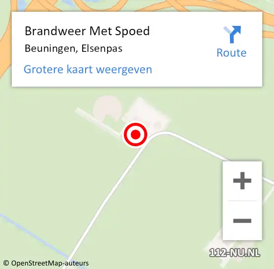 Locatie op kaart van de 112 melding: Brandweer Met Spoed Naar Beuningen, Elsenpas op 17 juni 2024 09:16