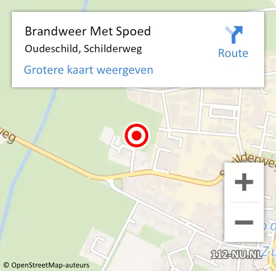 Locatie op kaart van de 112 melding: Brandweer Met Spoed Naar Oudeschild, Schilderweg op 17 juni 2024 09:41