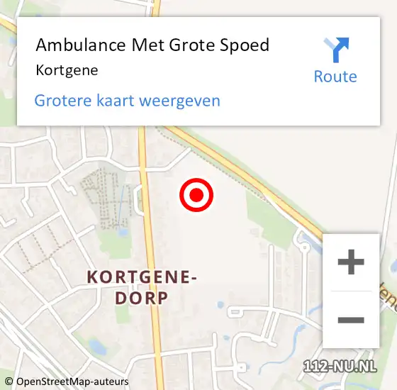 Locatie op kaart van de 112 melding: Ambulance Met Grote Spoed Naar Kortgene op 17 juni 2024 13:48