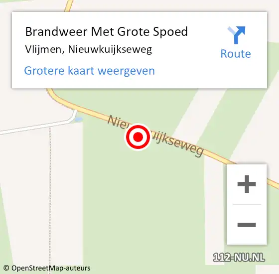 Locatie op kaart van de 112 melding: Brandweer Met Grote Spoed Naar Vlijmen, Nieuwkuijkseweg op 17 juni 2024 15:43