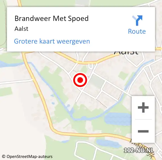 Locatie op kaart van de 112 melding: Brandweer Met Spoed Naar Aalst op 17 juni 2024 18:15