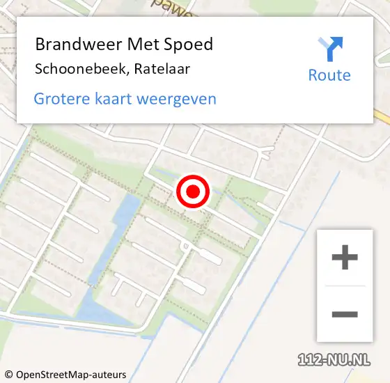 Locatie op kaart van de 112 melding: Brandweer Met Spoed Naar Schoonebeek, Ratelaar op 17 juni 2024 19:31