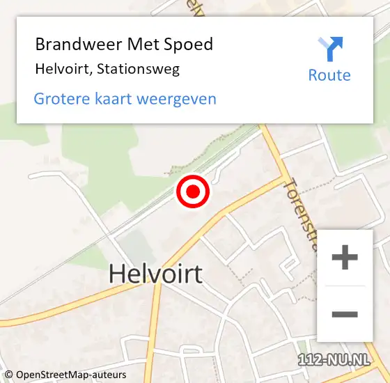 Locatie op kaart van de 112 melding: Brandweer Met Spoed Naar Helvoirt, Stationsweg op 17 juni 2024 19:47