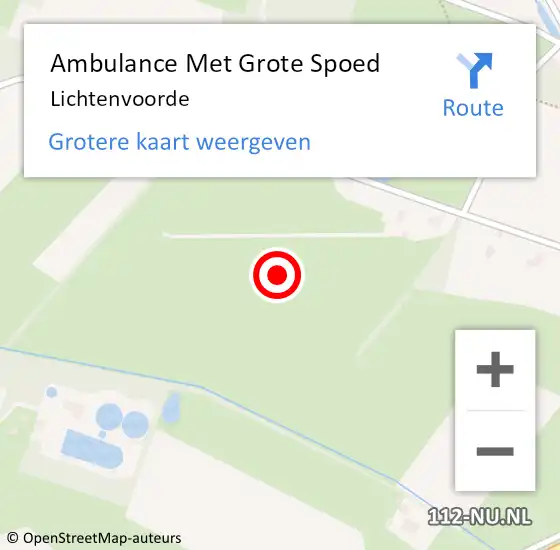 Locatie op kaart van de 112 melding: Ambulance Met Grote Spoed Naar Lichtenvoorde op 17 juni 2024 22:34