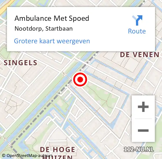 Locatie op kaart van de 112 melding: Ambulance Met Spoed Naar Nootdorp, Startbaan op 18 juni 2024 00:33